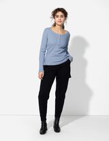 Hosszú ujjú felső - Gombolópántos - vilagoskek