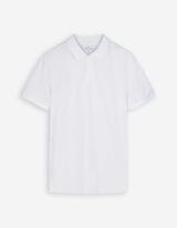 Poloshirt - Knopfverschluss - weiß