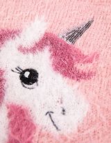 Pulover de tricot - Garnitură de paiete - Roz