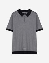 Poloshirt - Allover-Muster - dunkelblau