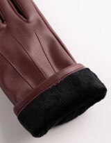 Handschuhe - Kunstleder - Dunkelrot