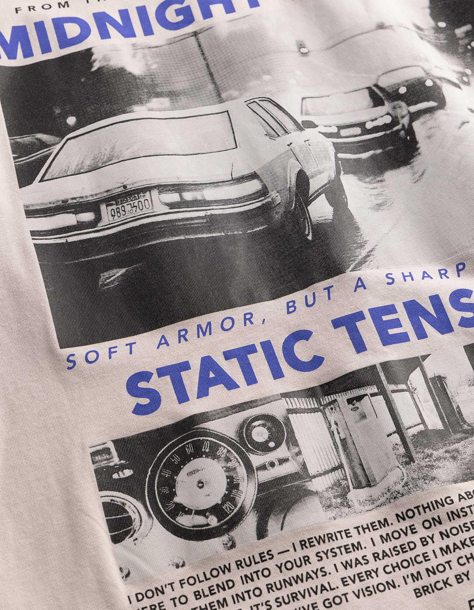 T-Shirt - R&uuml;ckenprint - beige