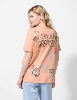 Majica kratkih rukava - Print po čitavoj povr&scaron;ini - narancasta