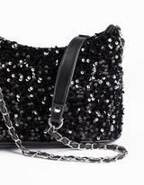 Paillettenbesatz - schwarz