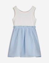 Kleid - Mehrfarbiges Design - weiß