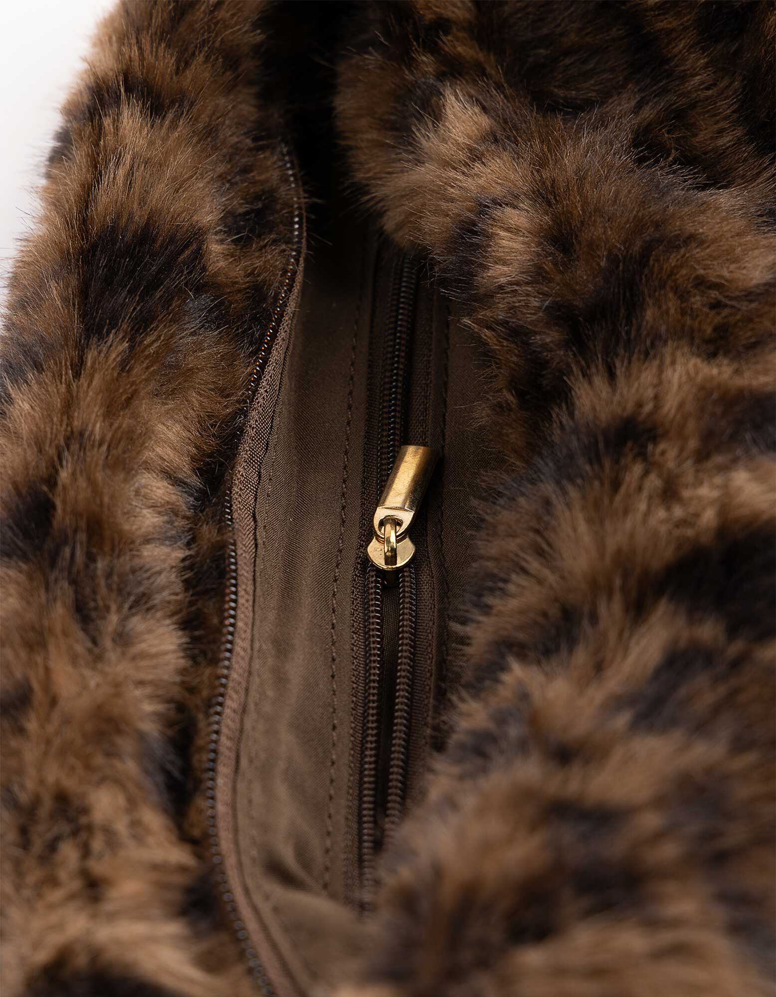 Handtasche - Leopardenmuster - Braun