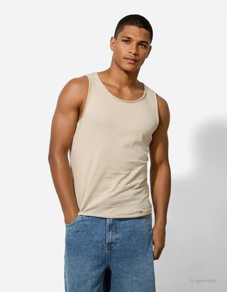 Tanktop - Regular Fit - beige
