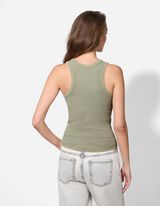 Top - Žebrová struktura - tmave zelena