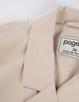 kamizelka - wiązany pasek - bialy