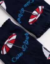 Sokken - Motief all-over - donkerblauw