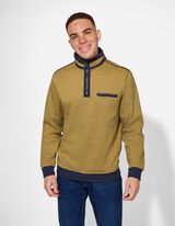 Sweatshirt - Stehkragen - gelb