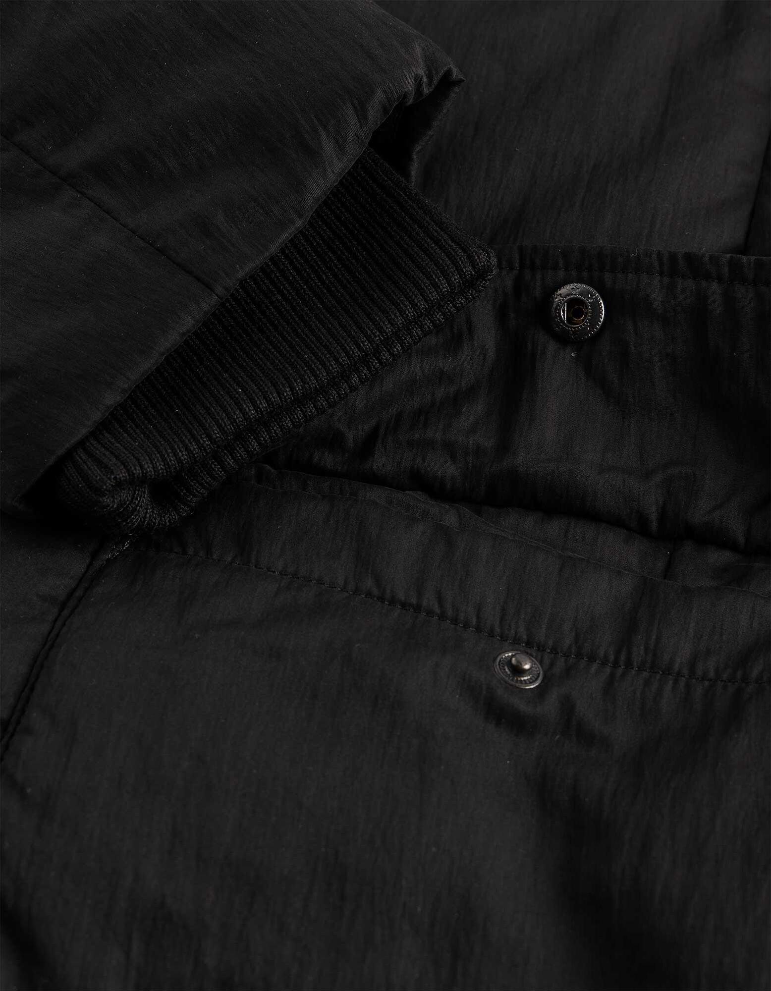 Steppjacke - Fronttasche - Schwarz