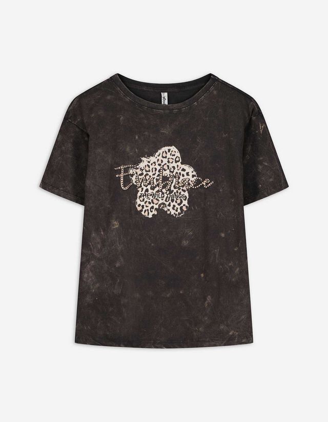 T-Shirt - Print - dunkelgrau