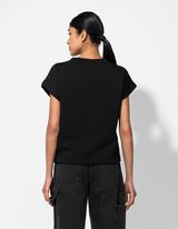 Tričko - Obsah modalu - cierna