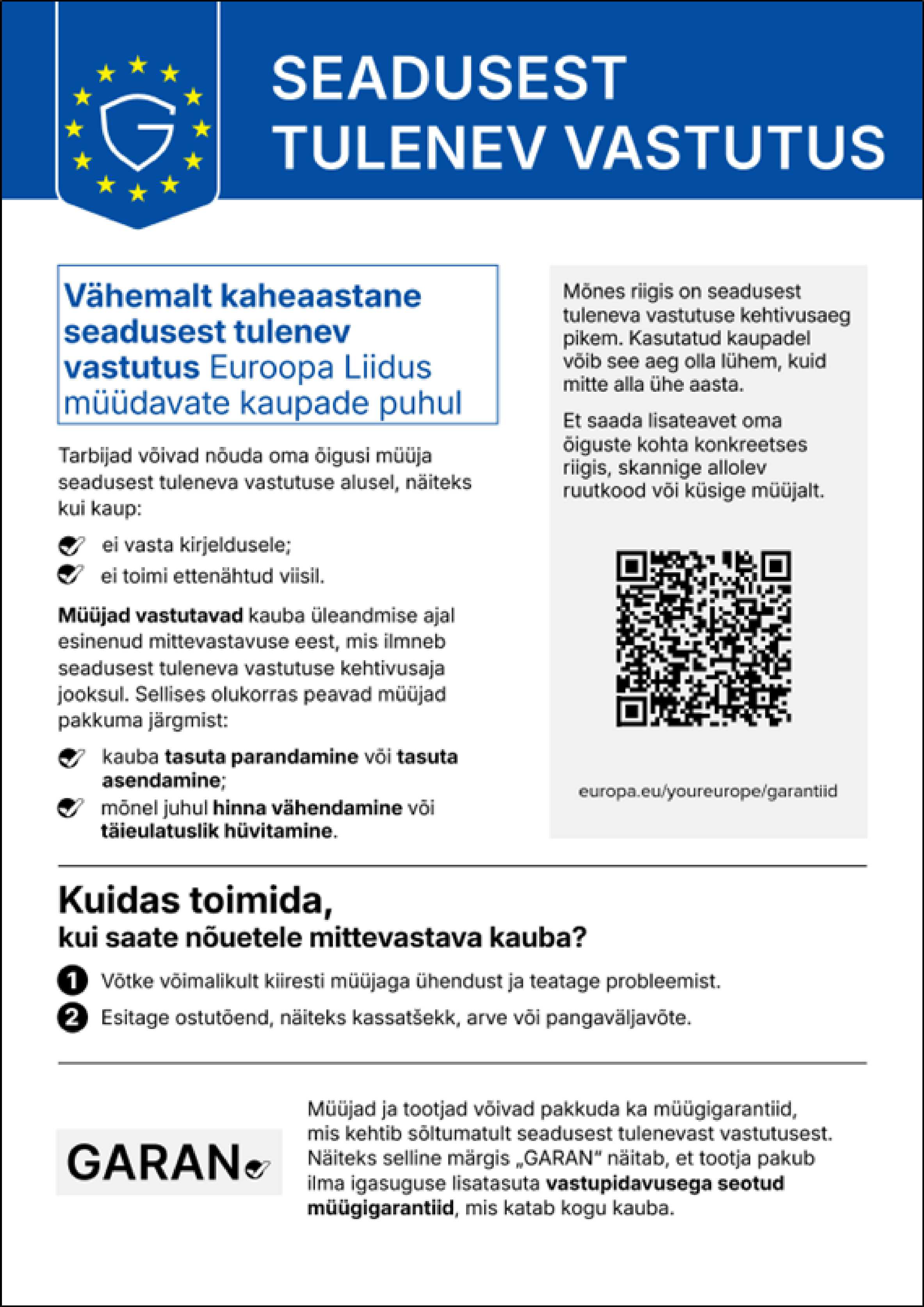 Gewährleistungslabel