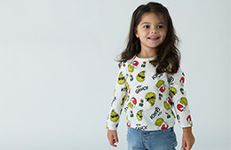 Grinch Pullover in wei&szlig; mit baby