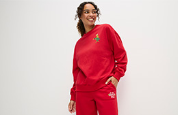 Grinch Pullover und Jogginghose in rot 