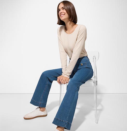 Models with jeans