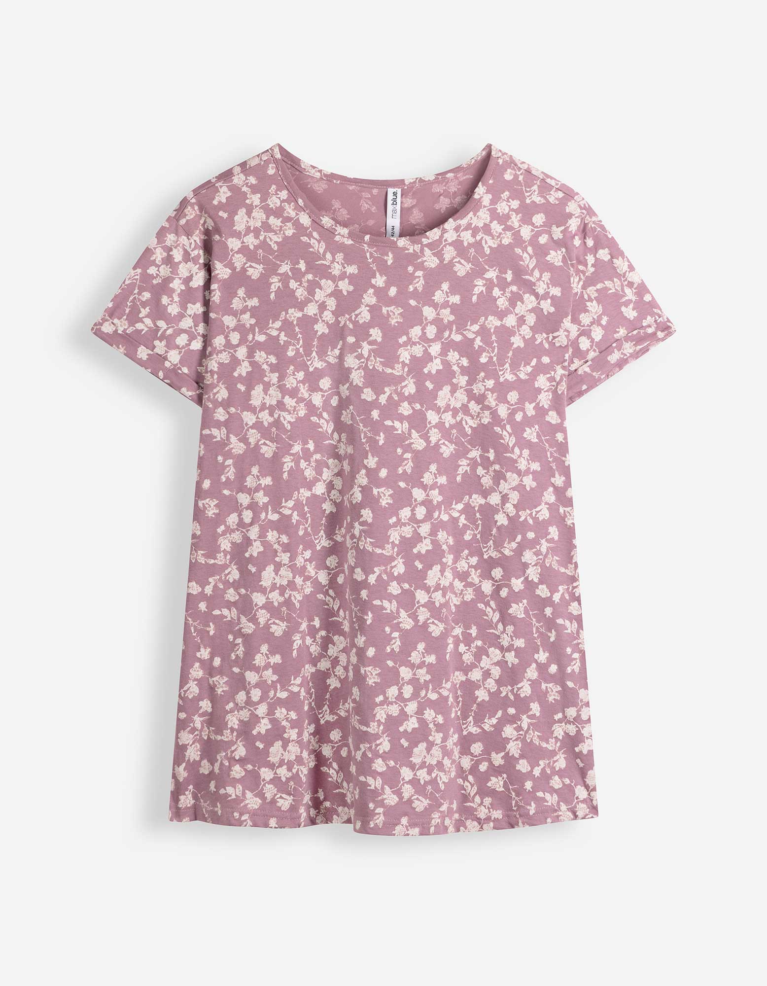 T-shirt - Motief all-over - Lichtroze