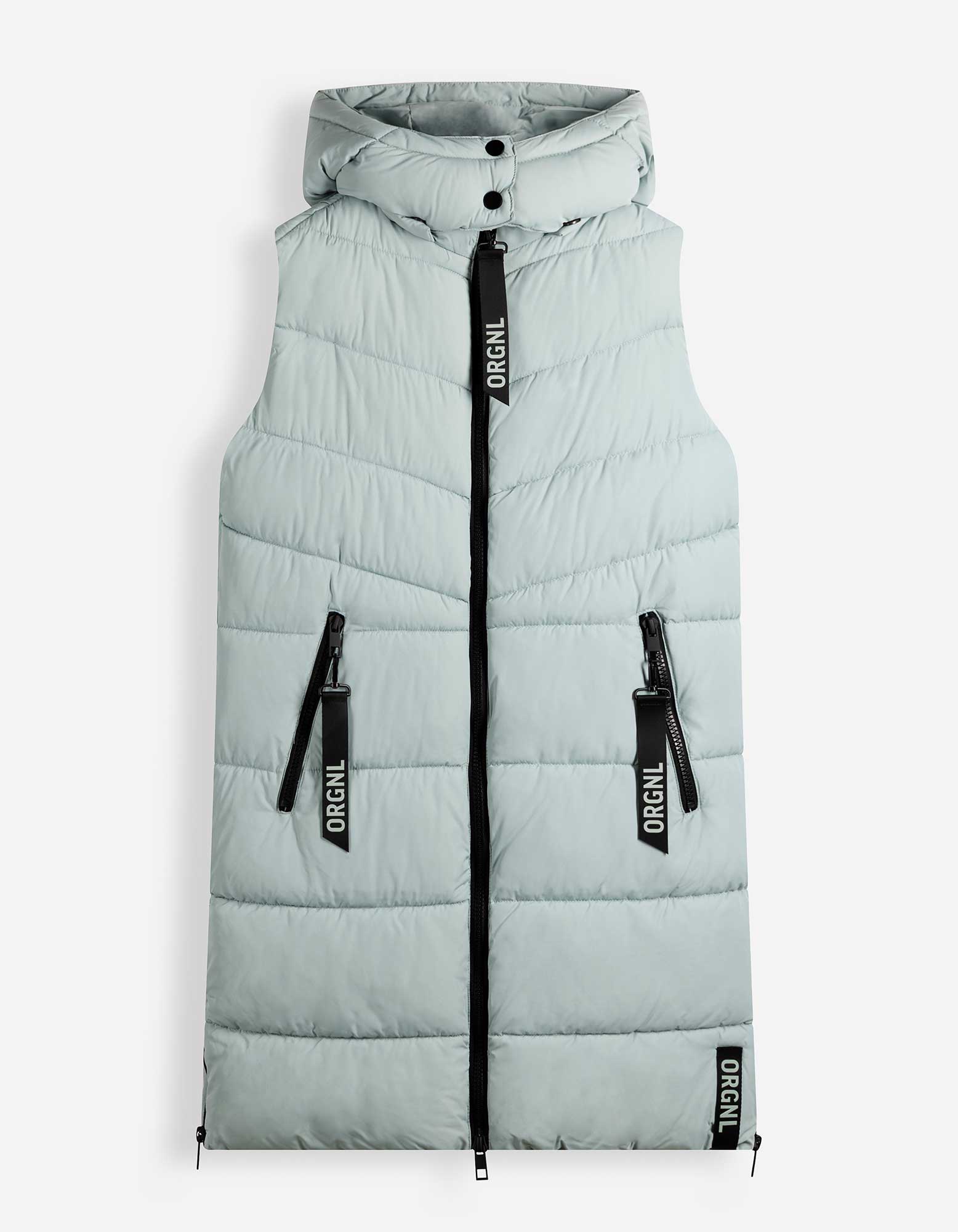 Lang vest - Afneembare capuchon - Mintgroen