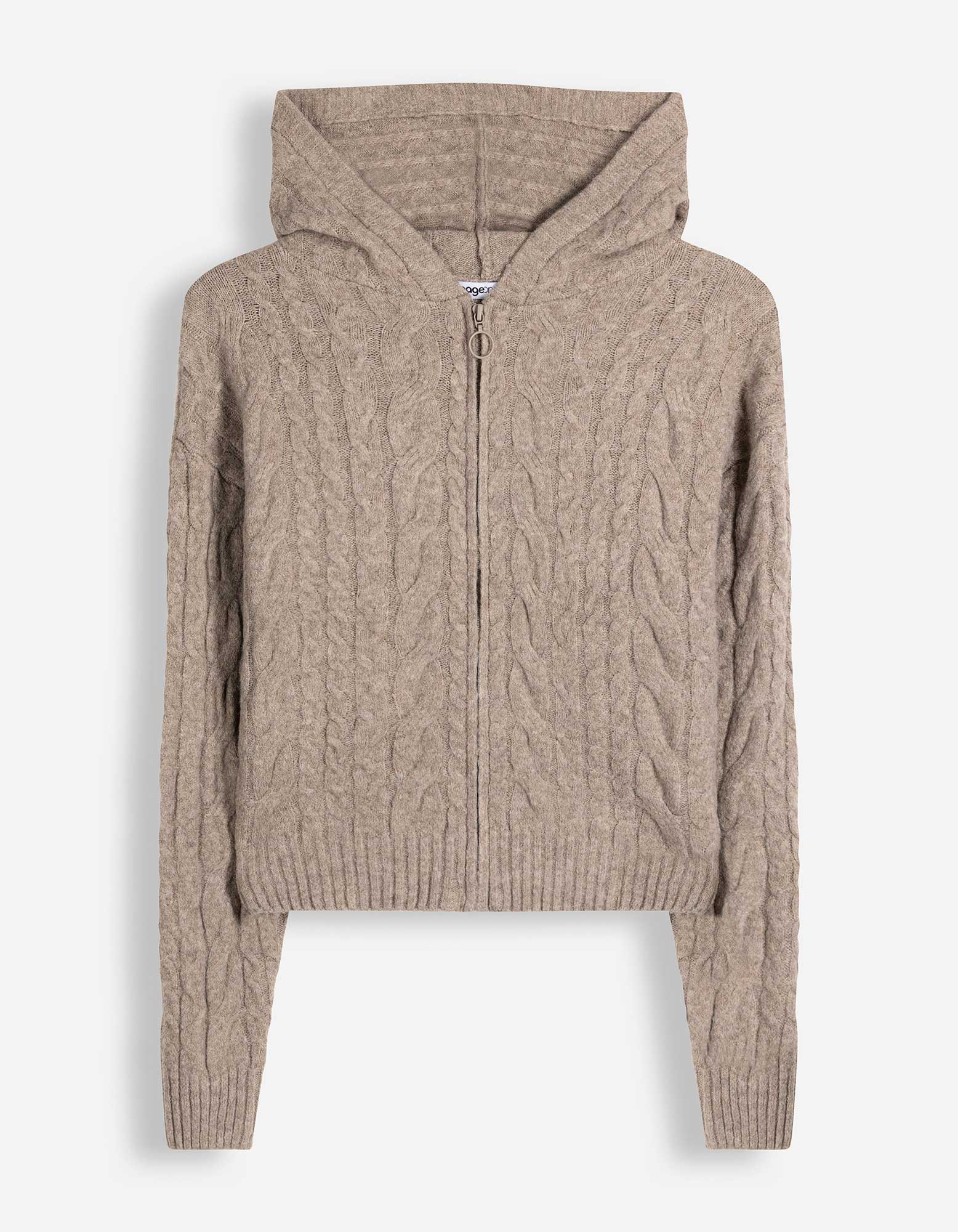 Vest - kabelpatroon - bruin
