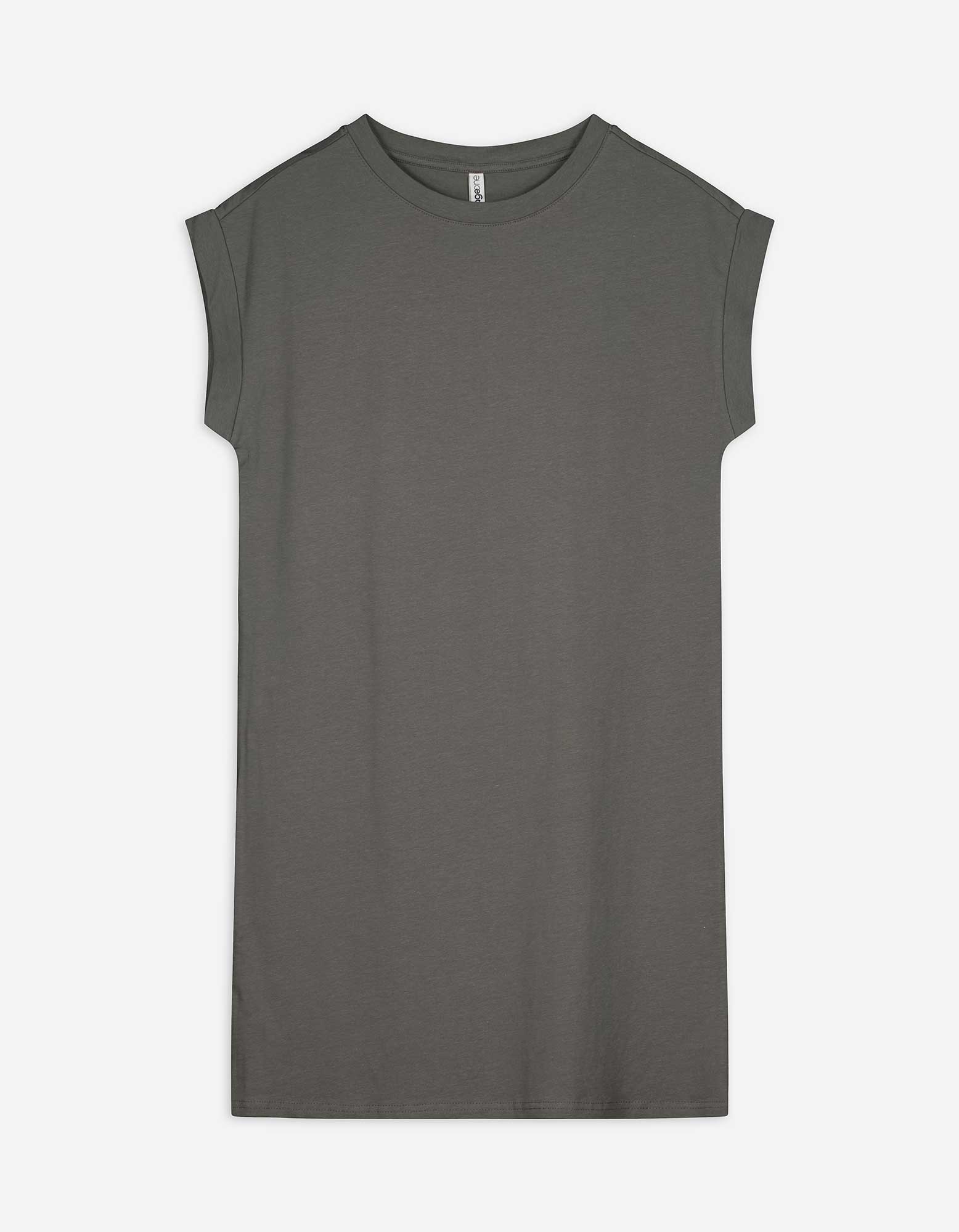 T-shirt jurk - Katoen - groen