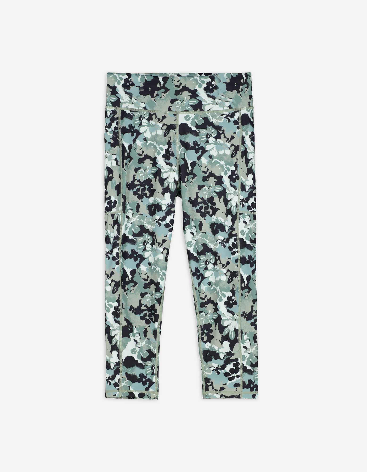 3/4-Hose - Allover-Print - hellgrün