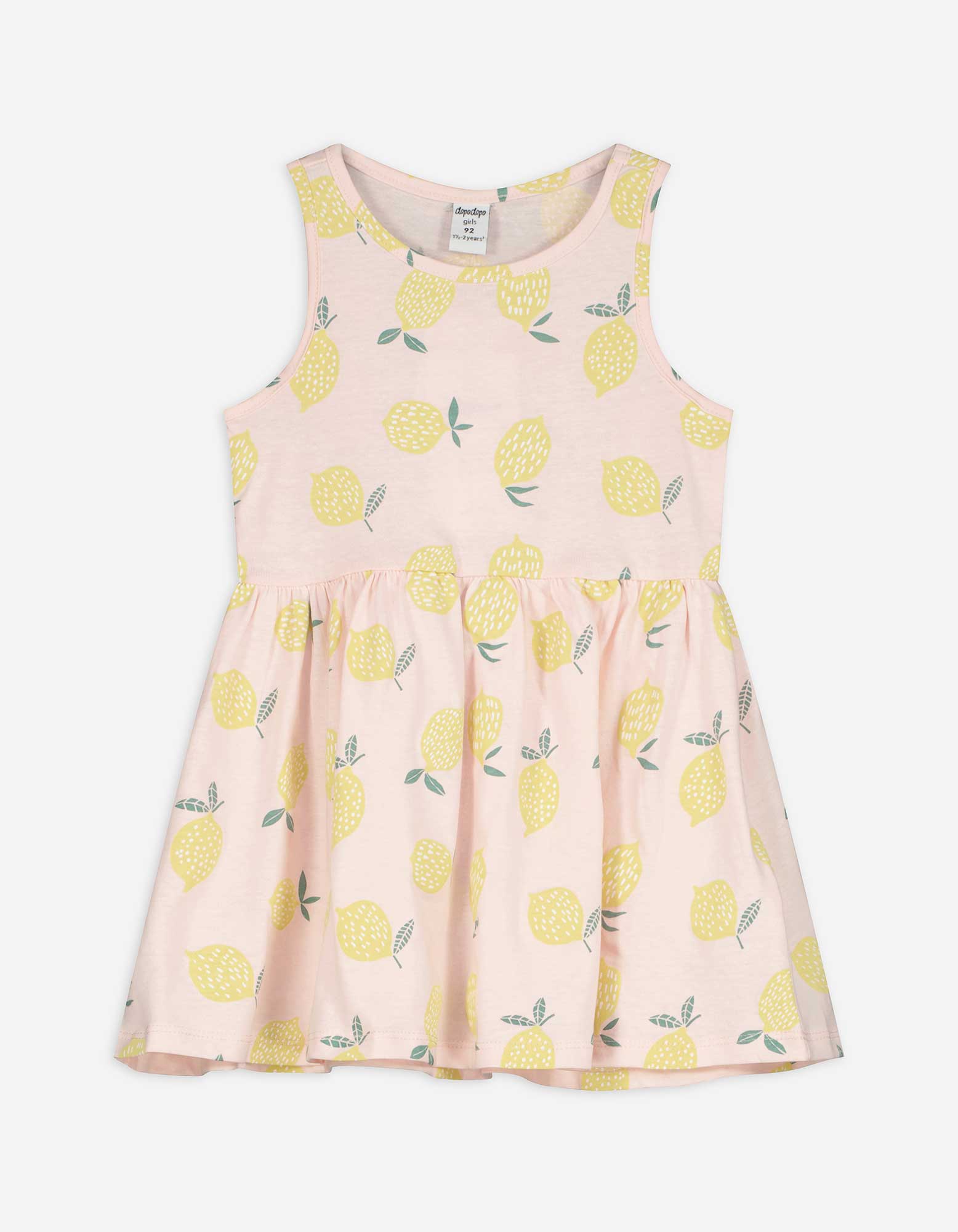 Kleid - Allover-Print - rosa