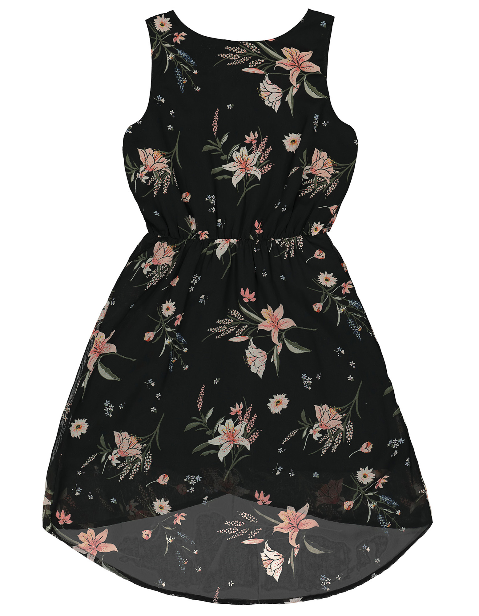 Madchen Kleid Mit Verlangerter Ruckseite Takko Fashion 