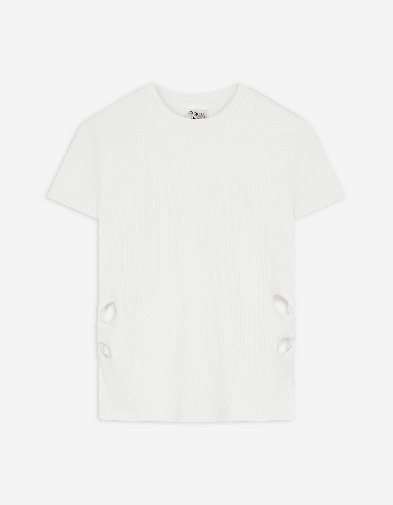 Shirt - Cut-Outs - weiß