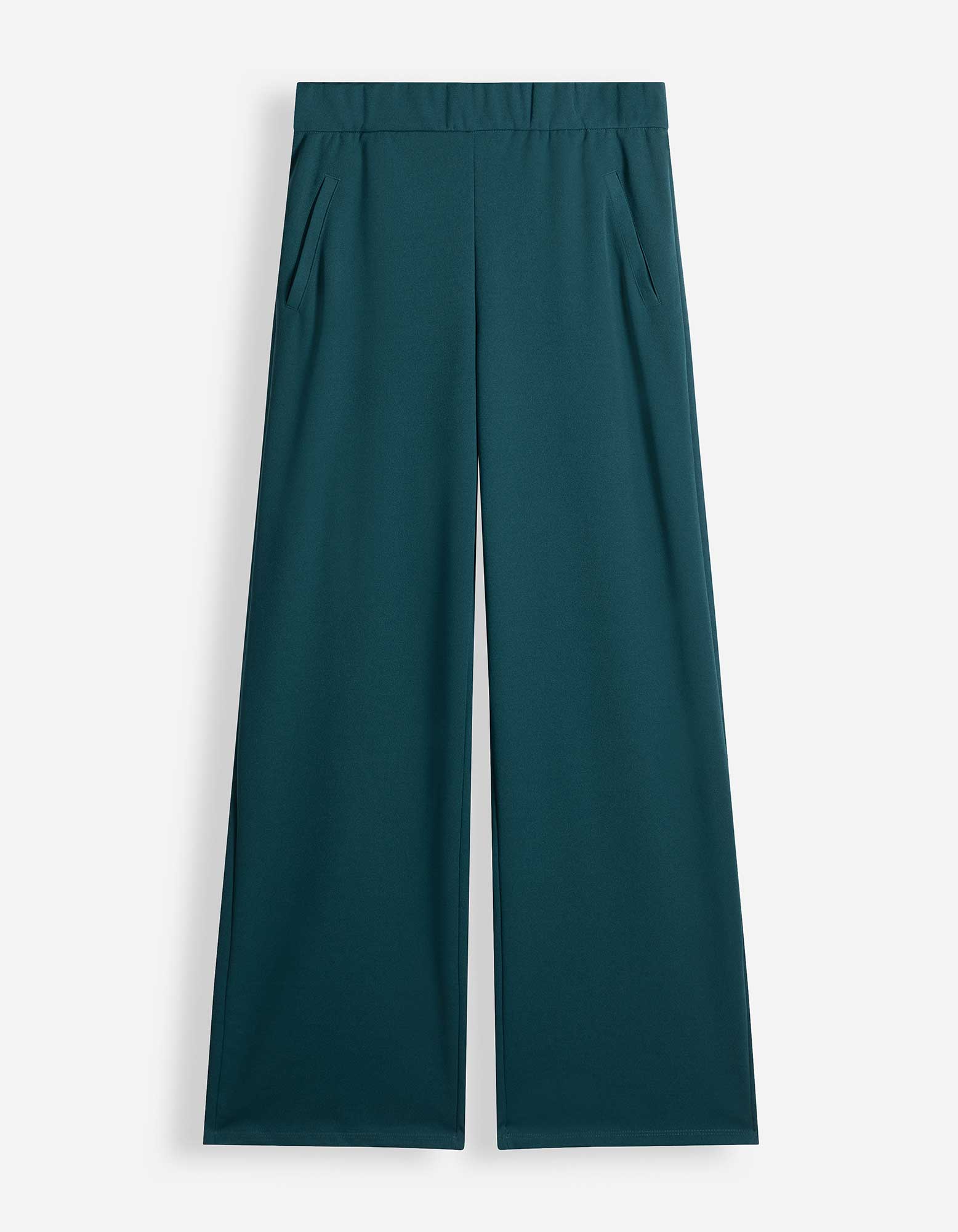 Broek - Elastische band - Petrolblauw