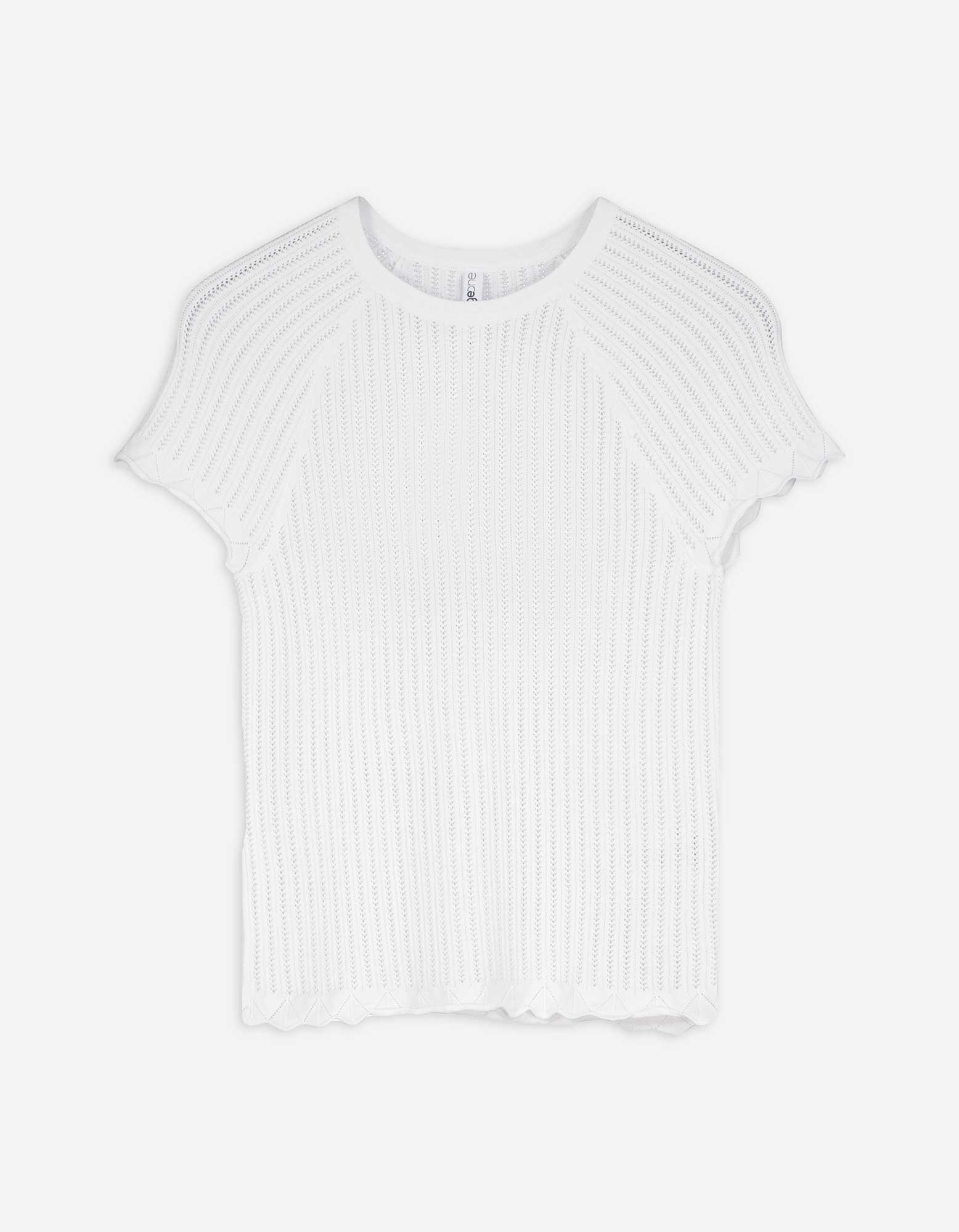 Strickshirt - einfarbig - weiß