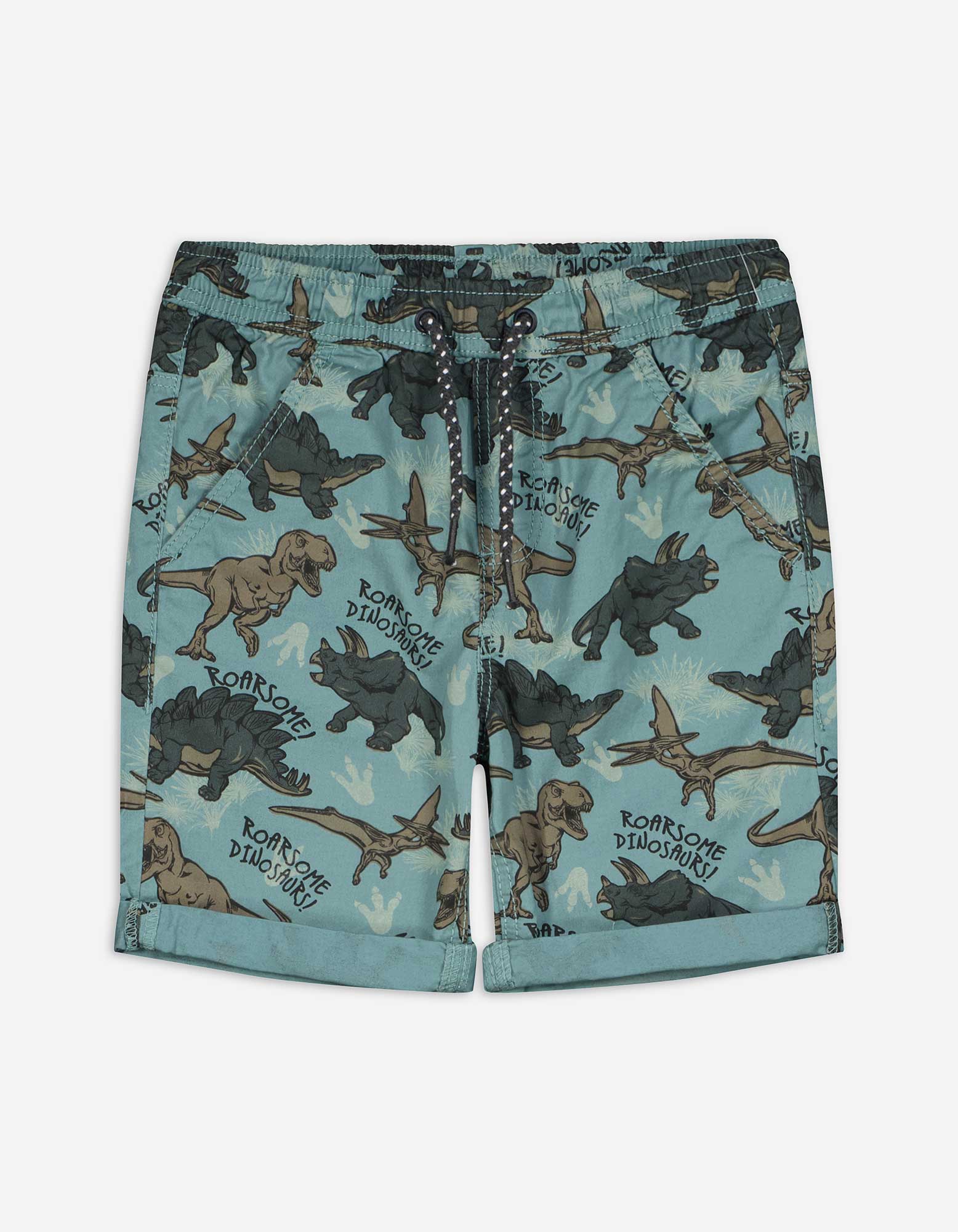 Shorts - Allover-Muster - türkis