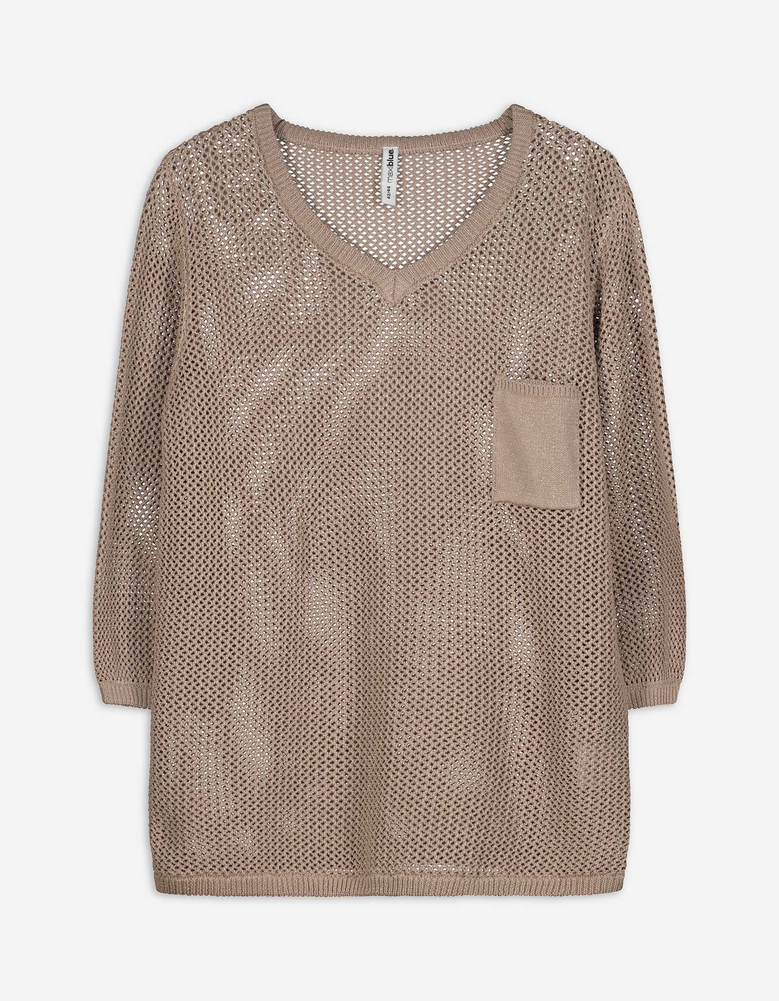 Pullover - Baumwoll-Mix - beige