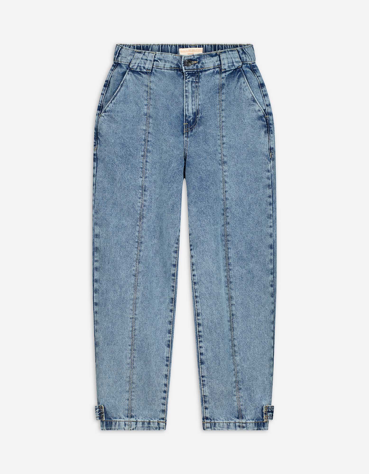 Jeans - Kontrastnähte - hellblau
