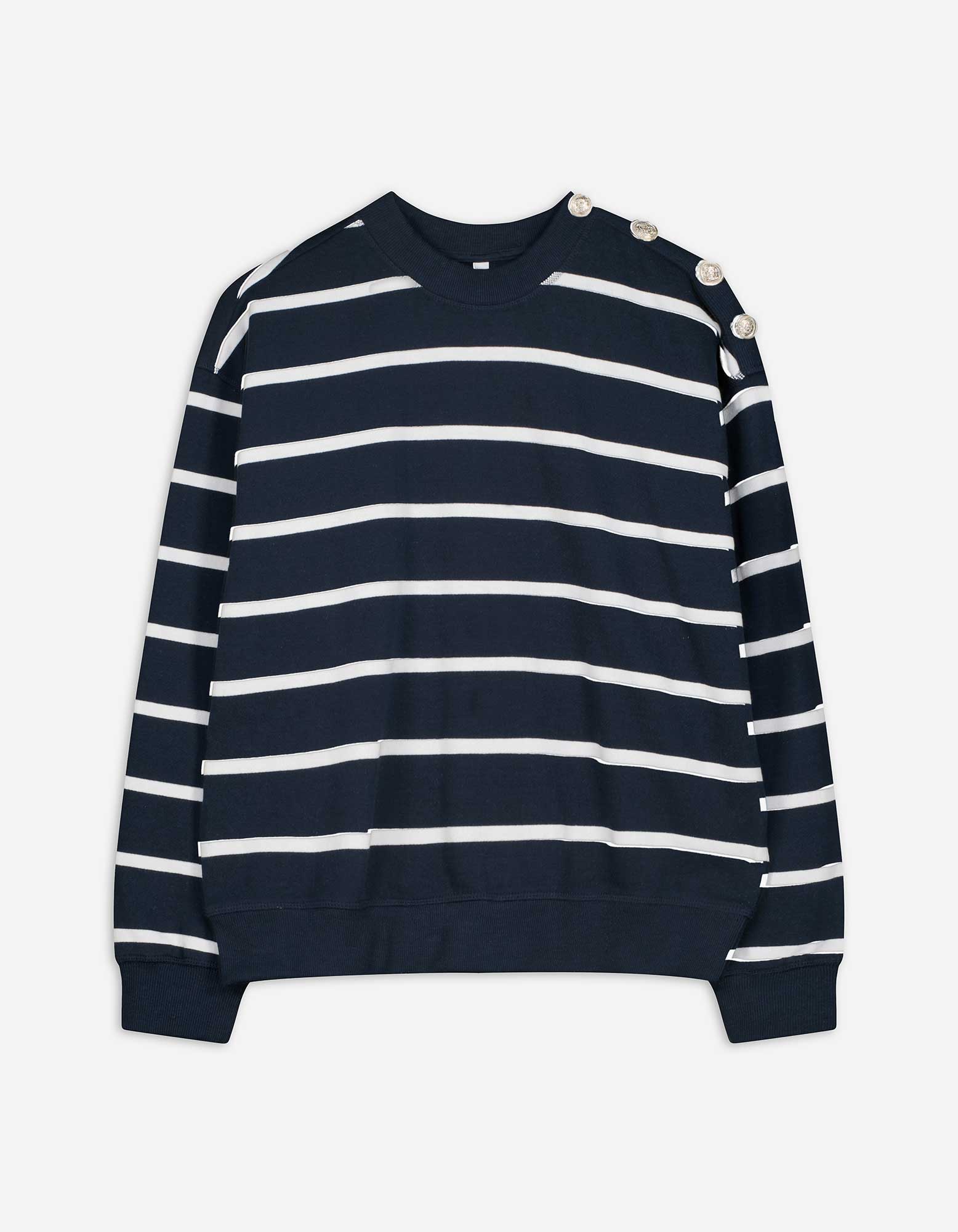 Sweatshirt - Baumwoll-Mix - dunkelblau