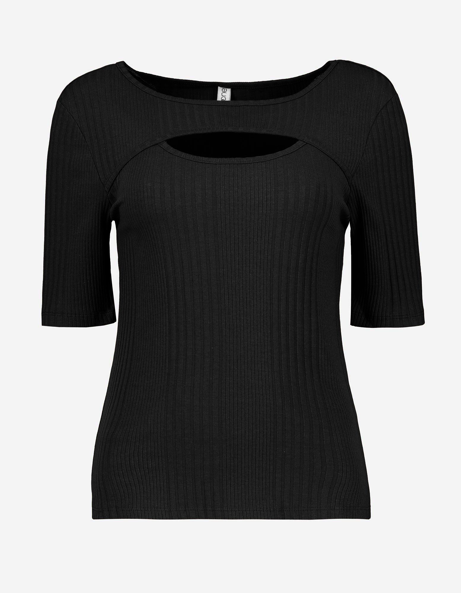 damen t shirt mit cut out schulter