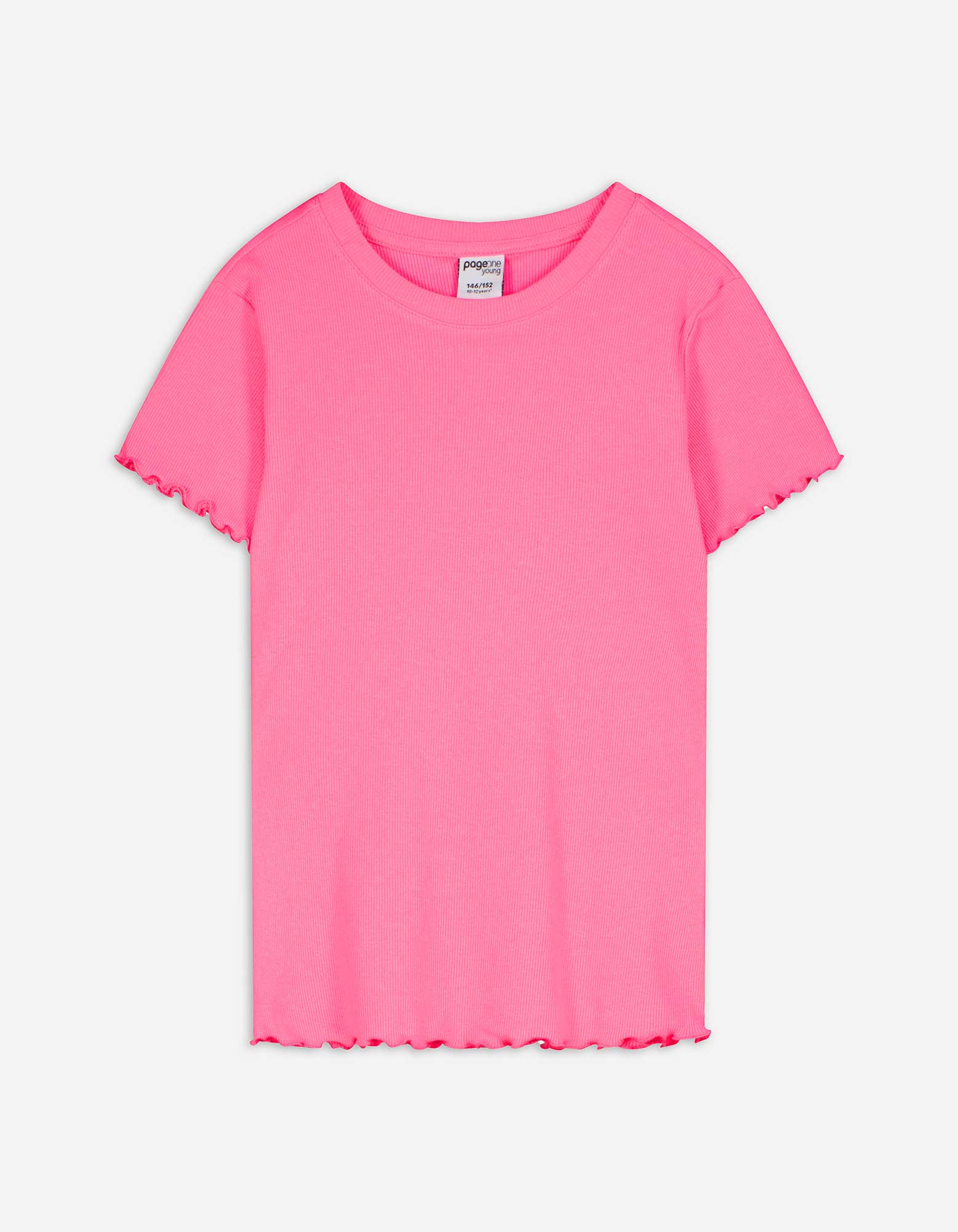 T-Shirt - einfarbig - pink