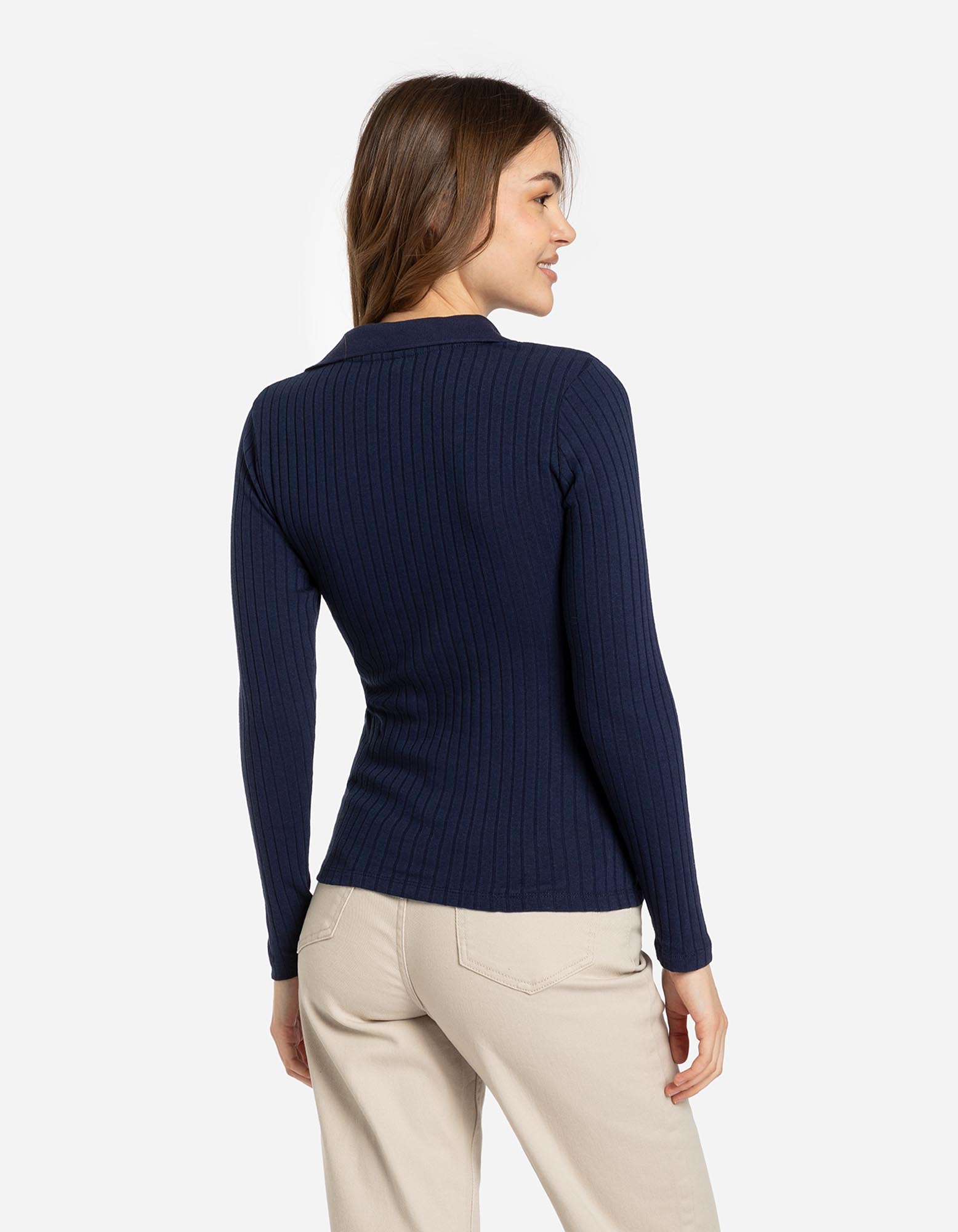 Langarm Poloshirt Baumwoll Mix Takko Fashion