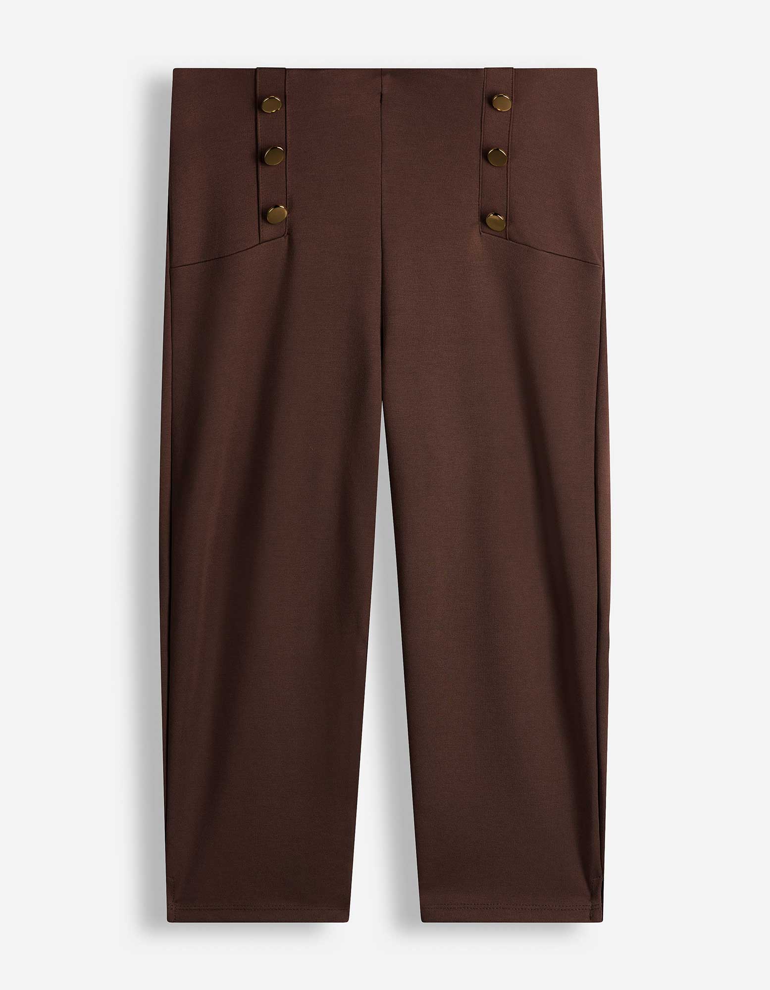 Legging - Sierknopen - Donkerbruin