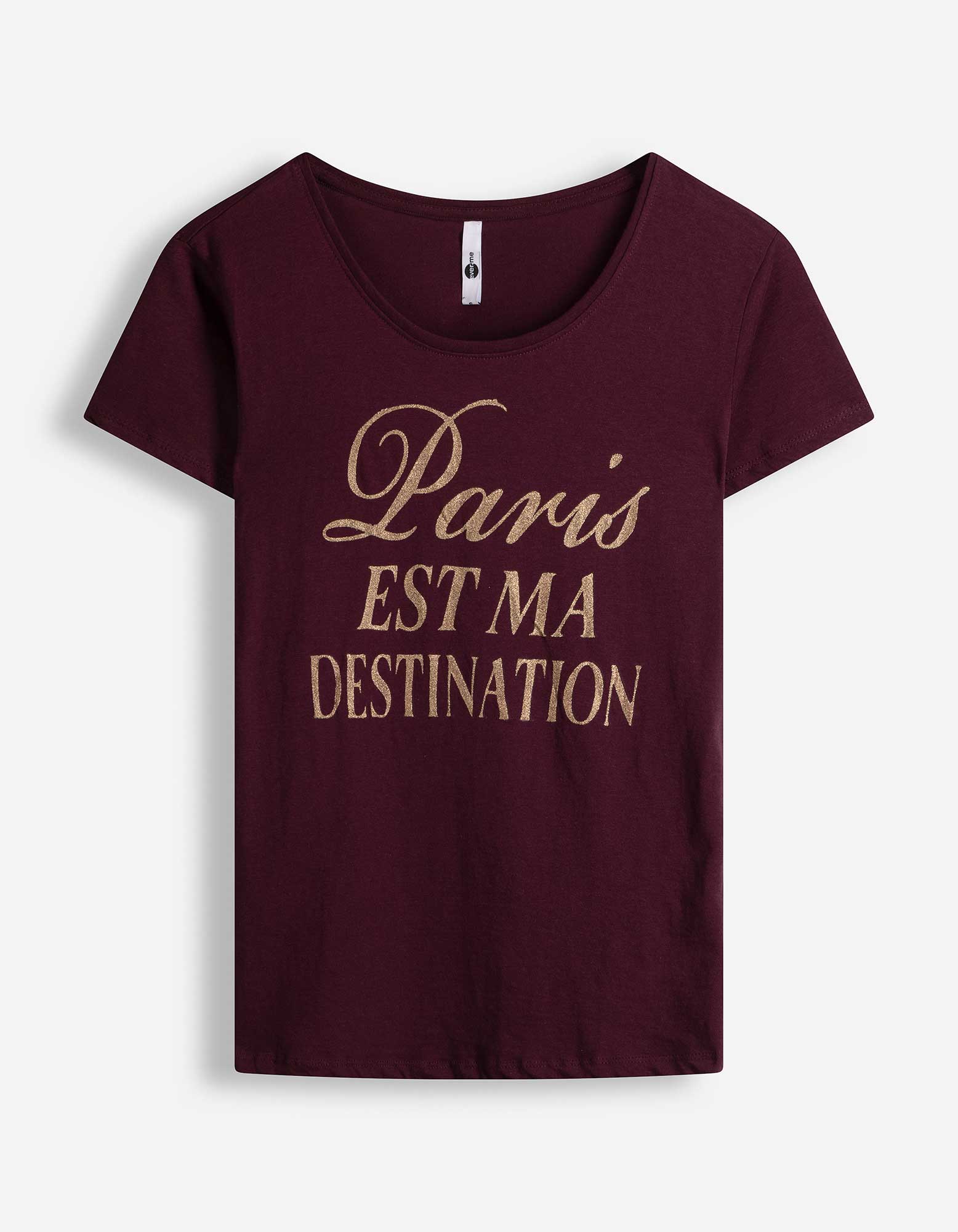 T-shirt - Glitterprint - Paars