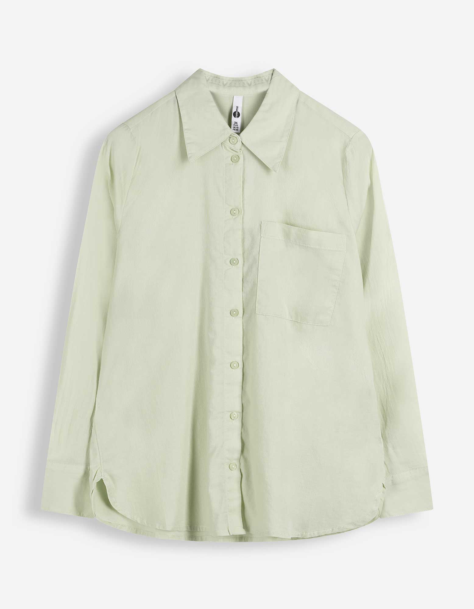Overhemdblouse - Zachte touch - Lichtgroen
