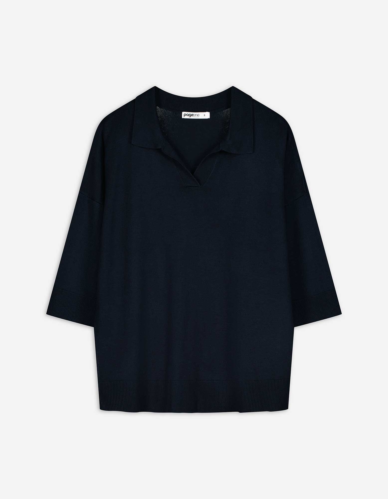 Pullover - Viskose-Mix - dunkelblau