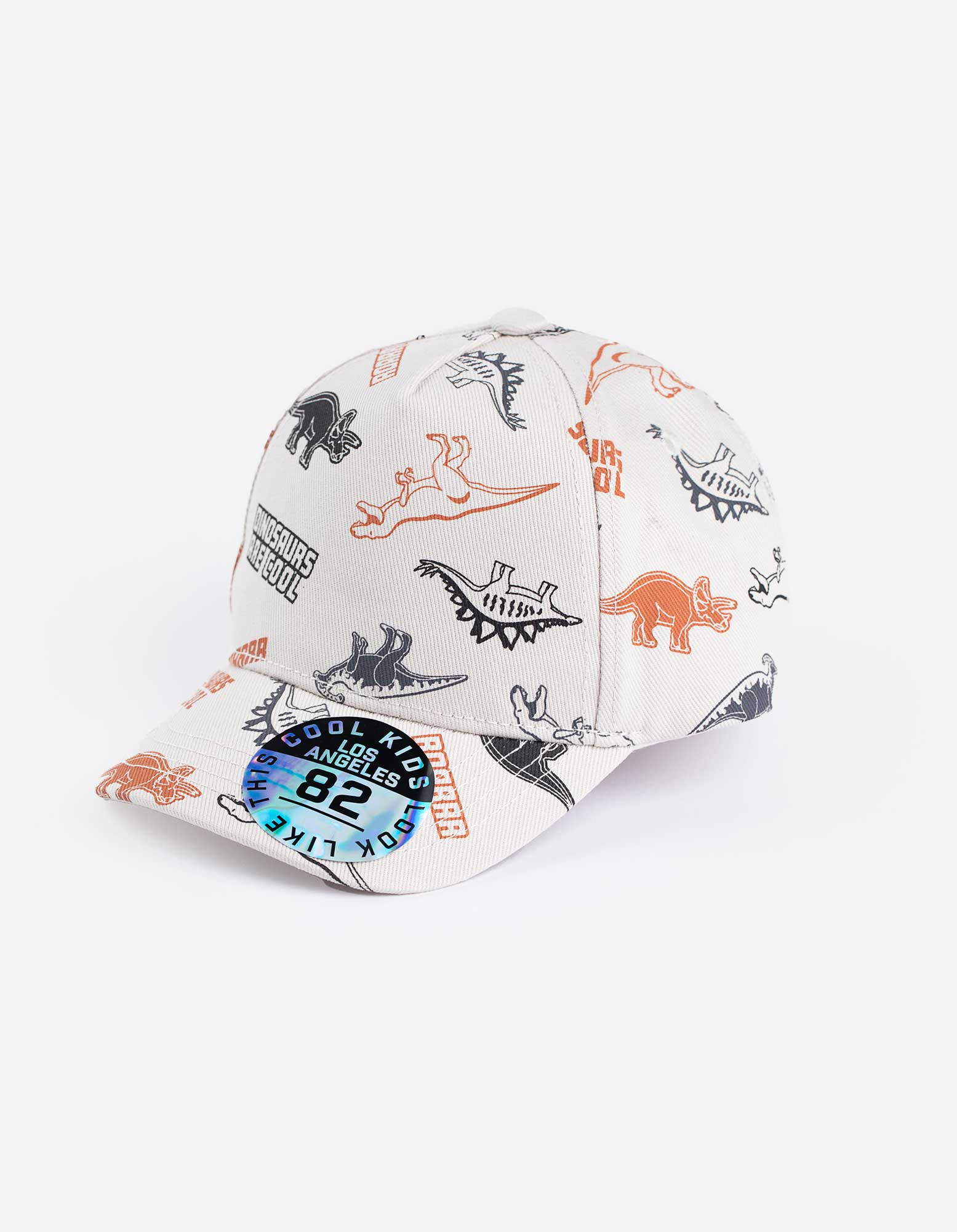 Basecap - Allover-Print - weiß