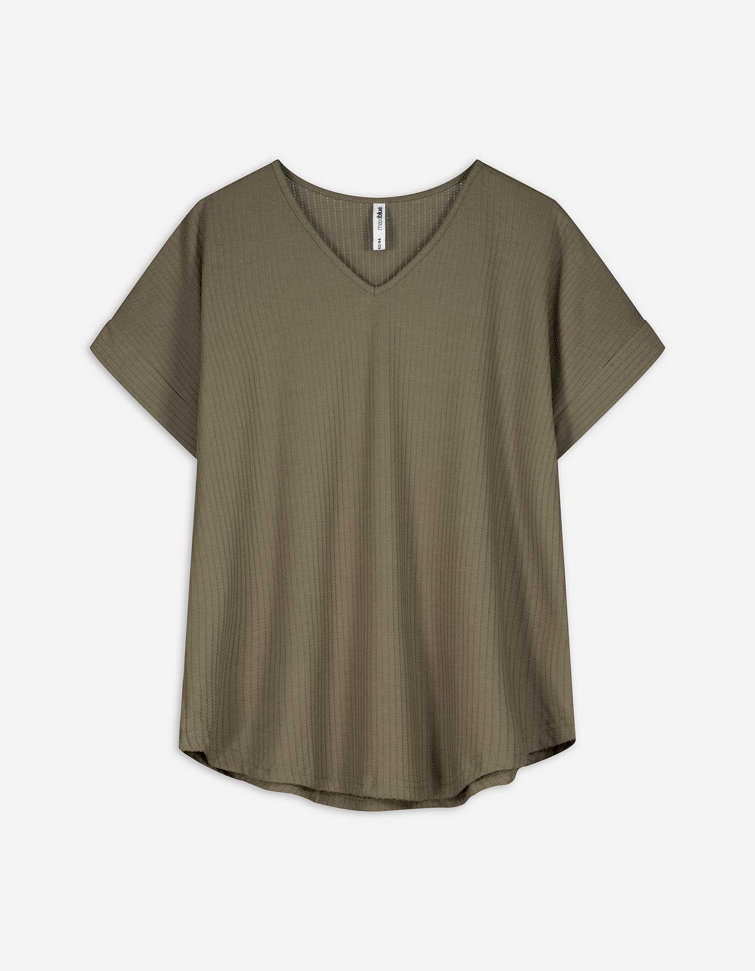 Shirt - V-Ausschnitt - dunkelgrün
