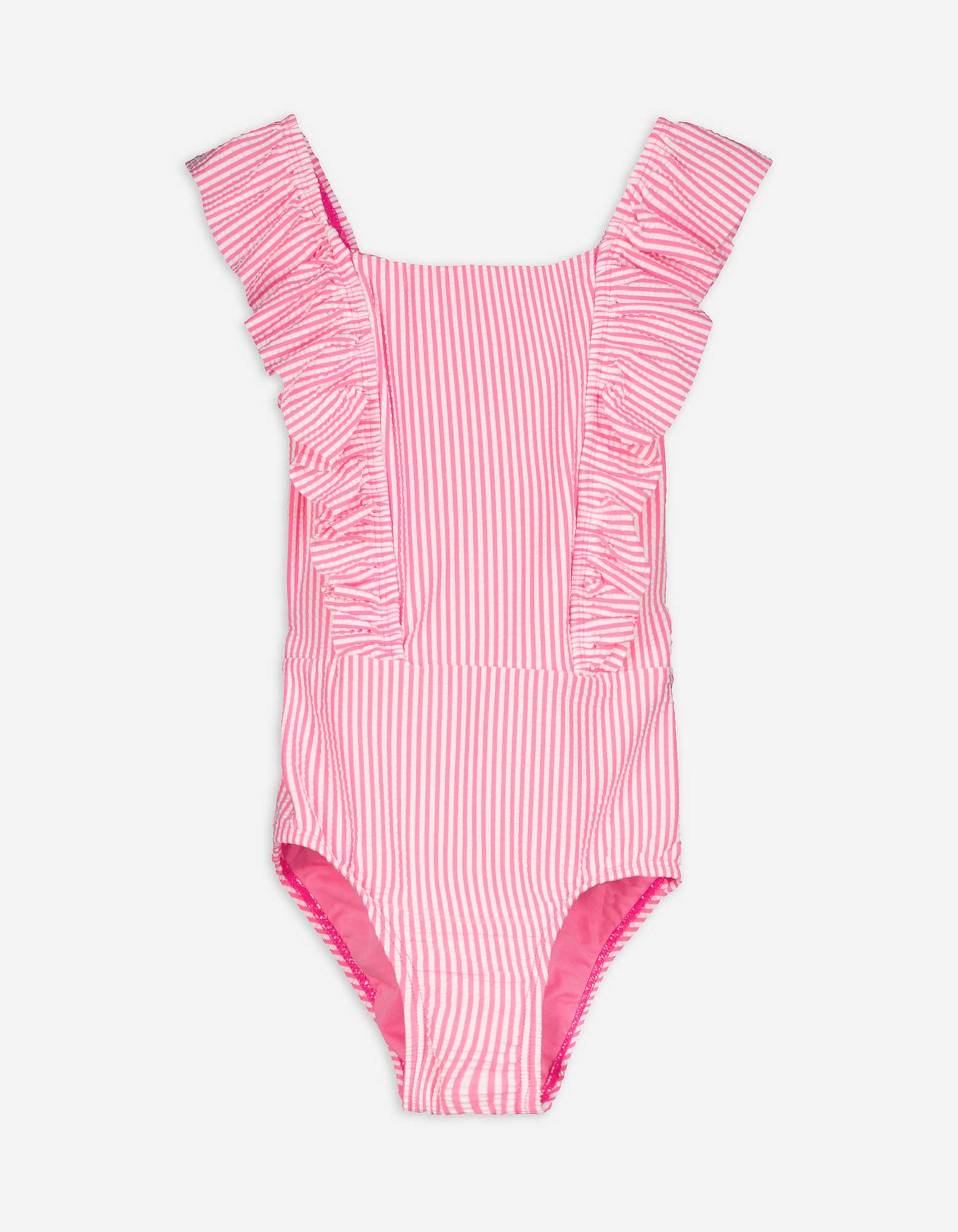 Badeanzug - Streifen - pink