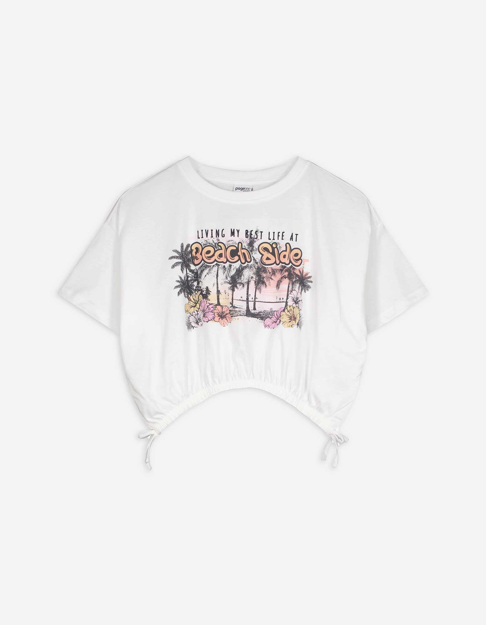 T-Shirt - Stickerei - weiß