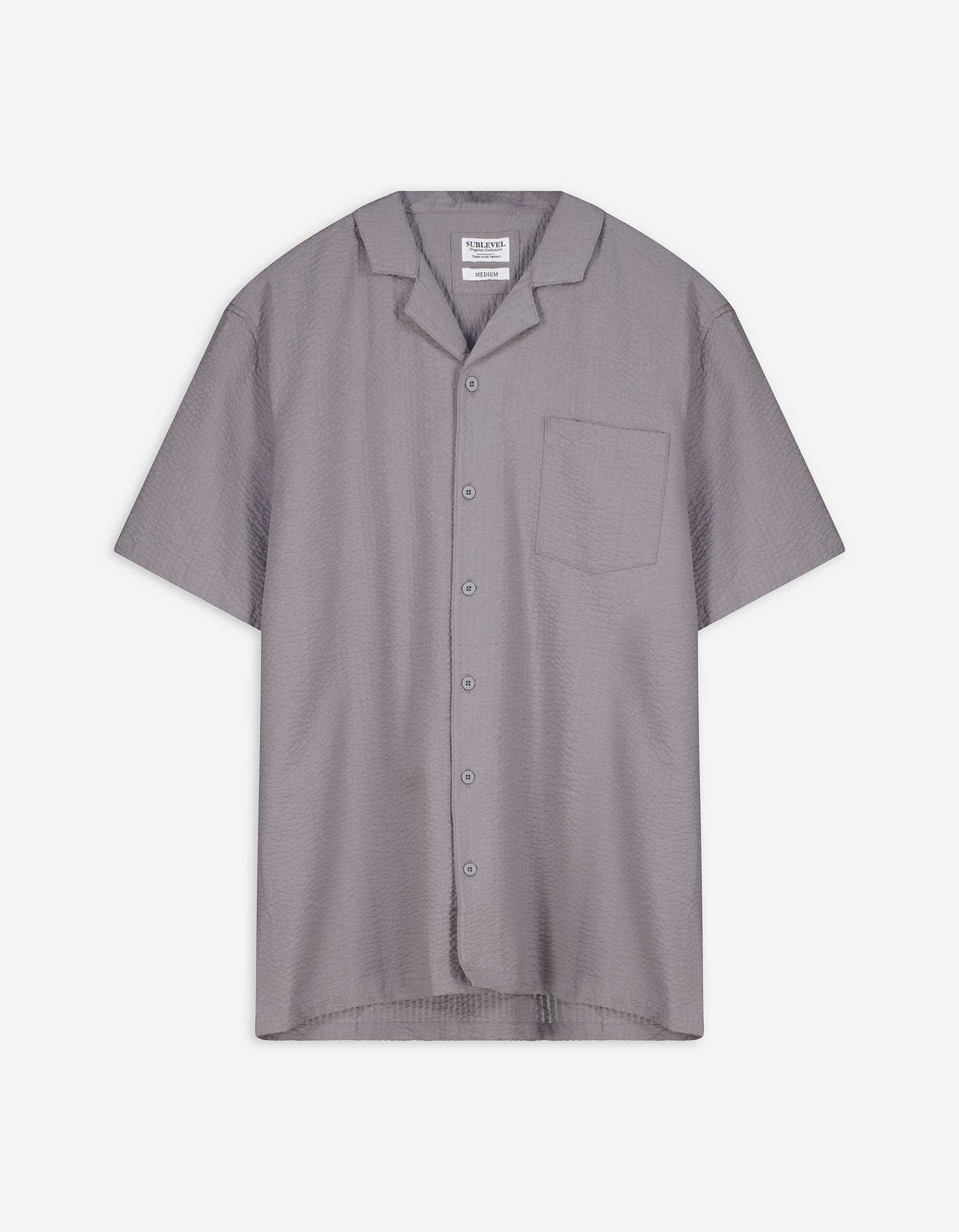 Hemd - Seersucker - beige