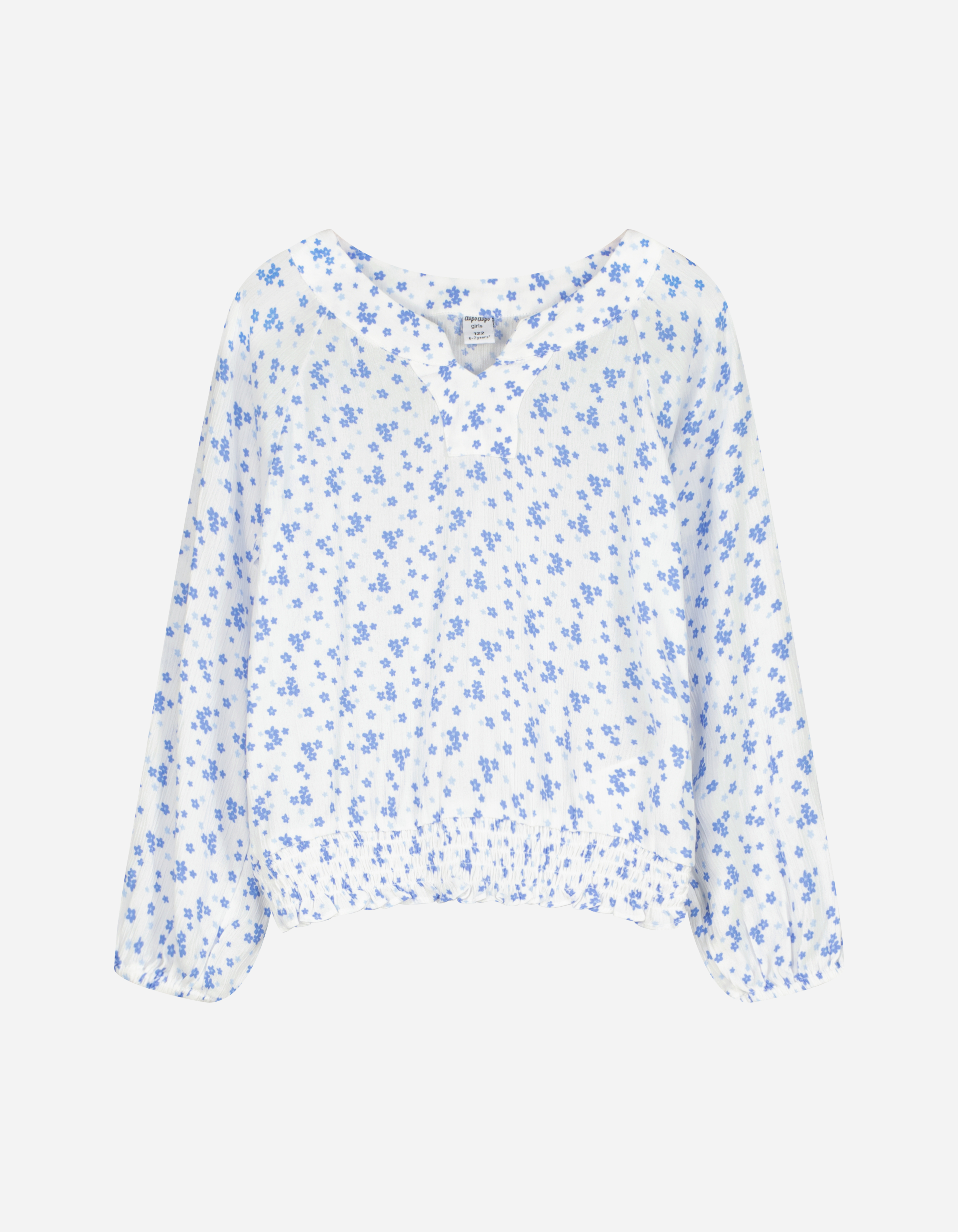 Blusenshirt - Allover-Print - weiß