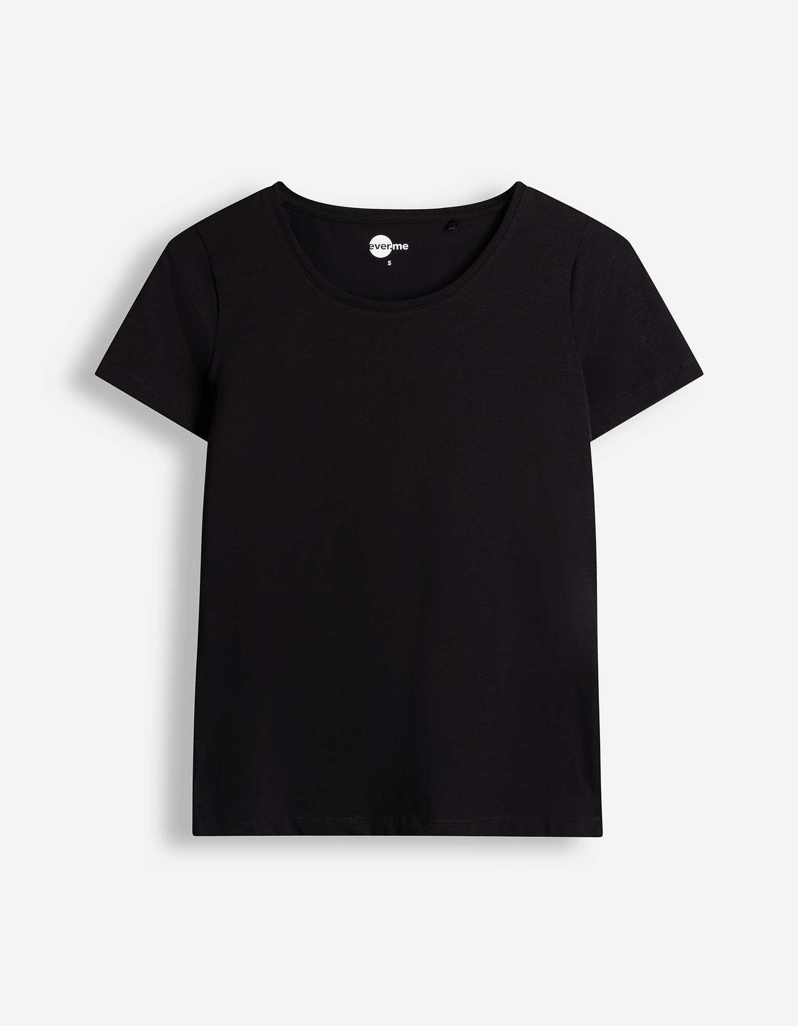 T-shirt - Met stretch - Zwart